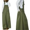 2024 Damen Koreanischer Stil Militärgrün Trägerkleid mit Taschen