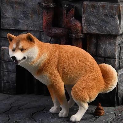 Köpek Figür Hayvan Heykeli Araba Gösterge Paneli Dekorasyonu Shiba Inu Heykeli Yatak Odası İçin