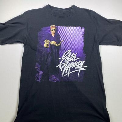 Vtg 90er Eddie Money Schwarzes Konzert Rock Tour T-Shirt Unisex T-Shirt