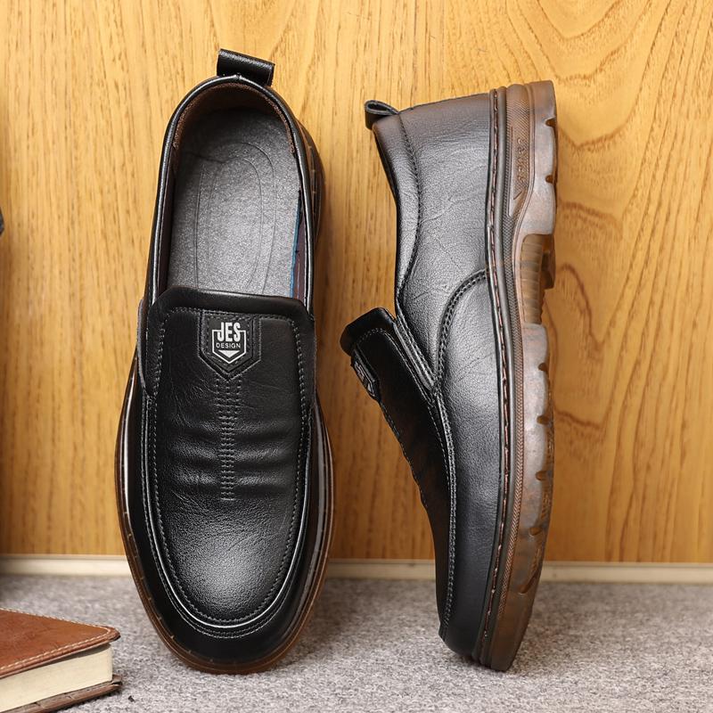 

Business Formal Shoes British Style Black Casual Leather Shoes For Mens JZ-866 38 чорний