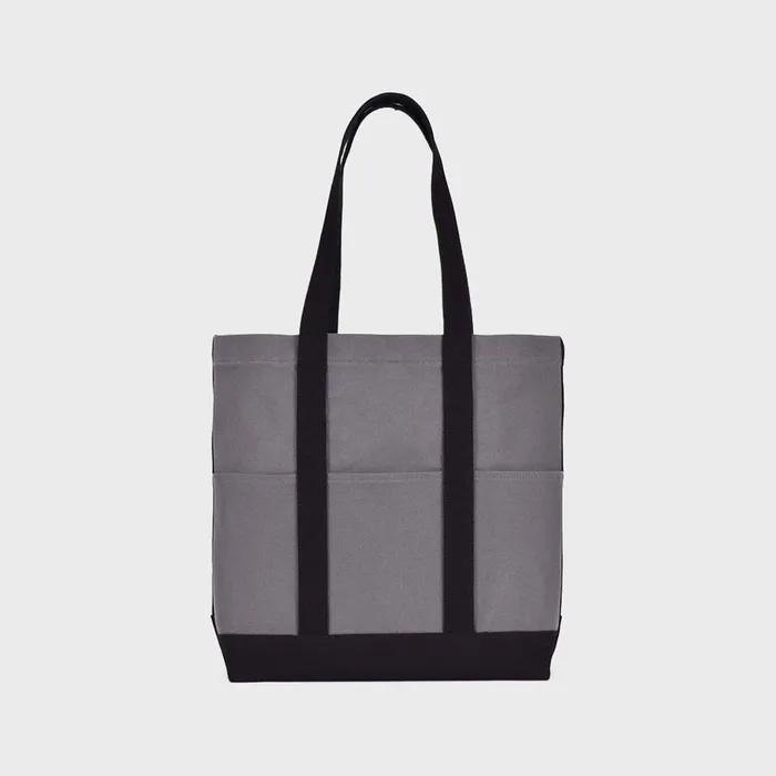 Juno Canvas Tote Bag (Gray/Black)