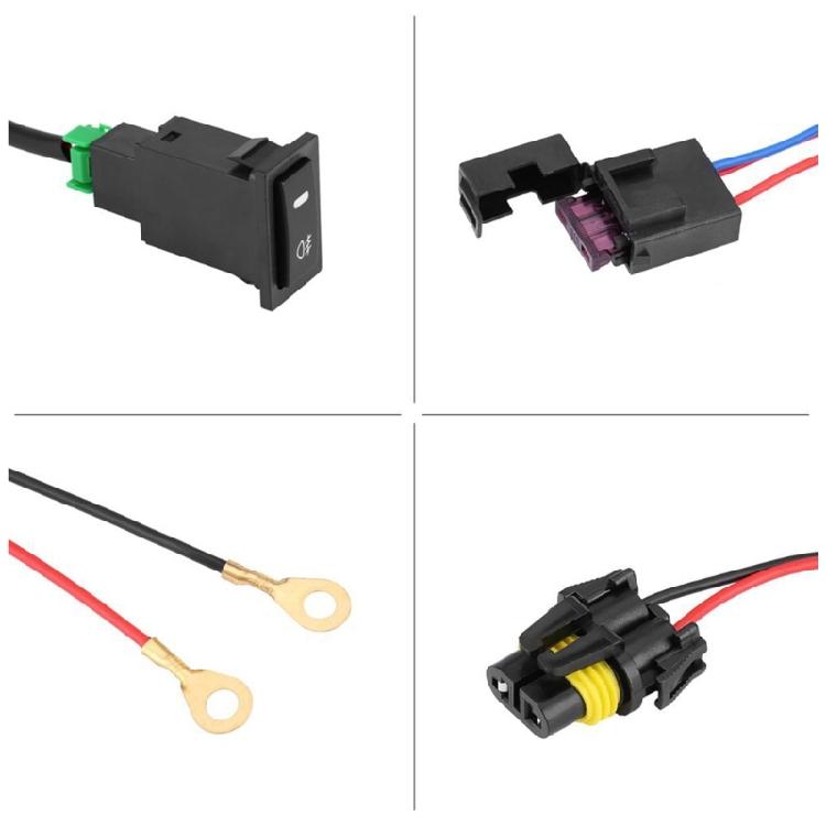 Car Modification Accessories LED Fog Light Switch Wiring Harness Automotive Fog Light Switch Harness Kit