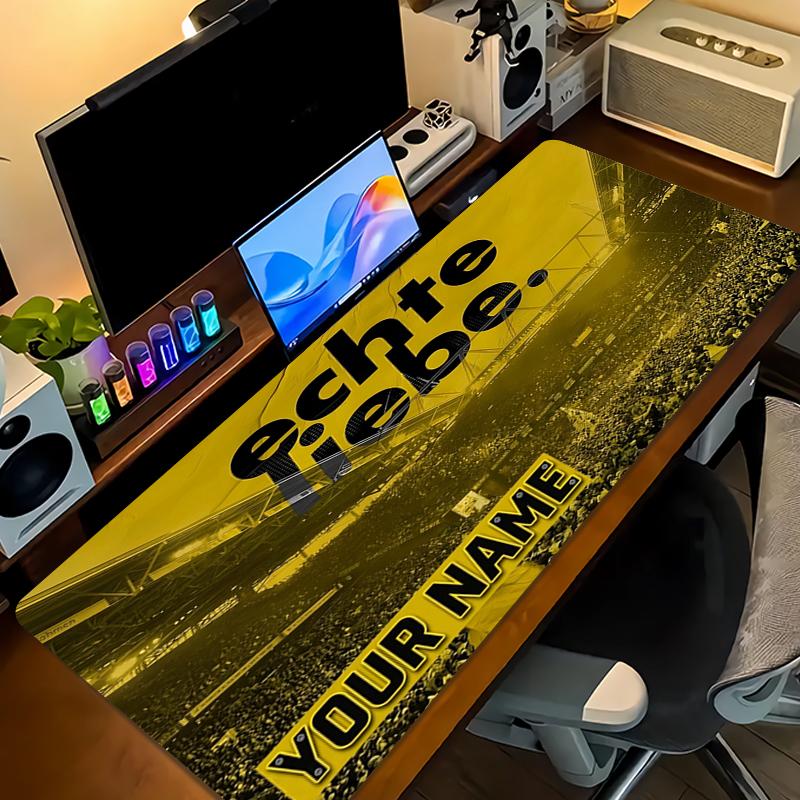 Niestandardowa nazwa Dortmund Podkładka pod mysz Duża Poduszka na stół do gier Antypoślizgowa Laptop Tablet Duża Podkładka pod mysz XXL Mata Mini PC Mata do gry Z blokowaną krawędzią_XIA
