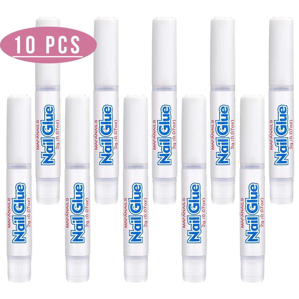 5Pcs Fast Drying Nail Art Glue Glitter UV Acrylic Rhinestones Press On Nails Strong Adhesive Nail Glue False Tips Manicure Tool