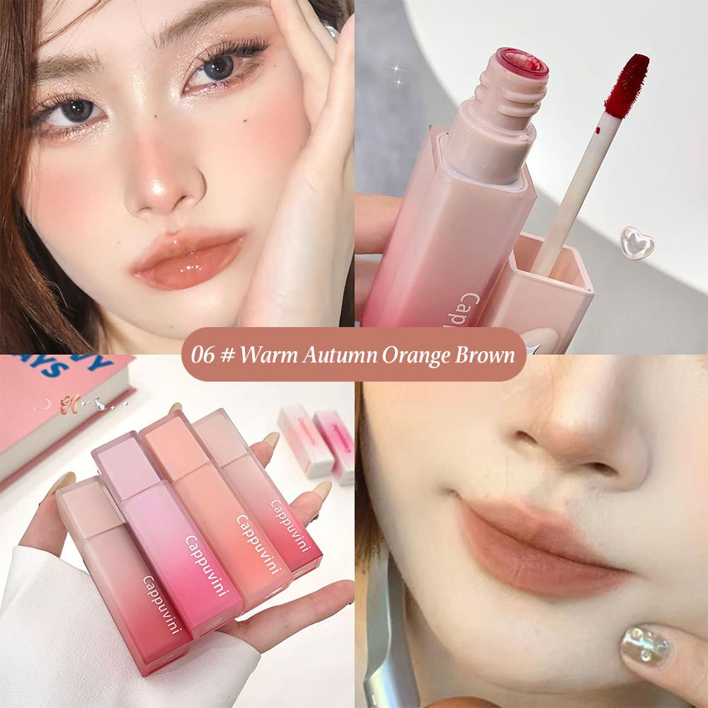 Cappuvini Nude Water Mist Lip Glaze Matt Samt Weiß Lipgloss Langanhaltender Lippenstift
