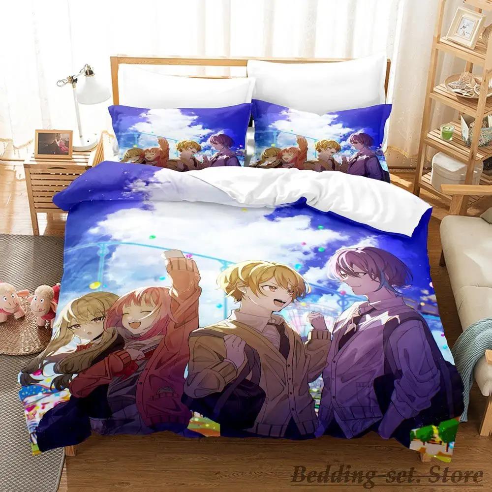 New Wonderlands x Showtime Anime Girls Bedding Set Single Twin Full Queen King Size Duvet Cover for Adult Kid Bedroom