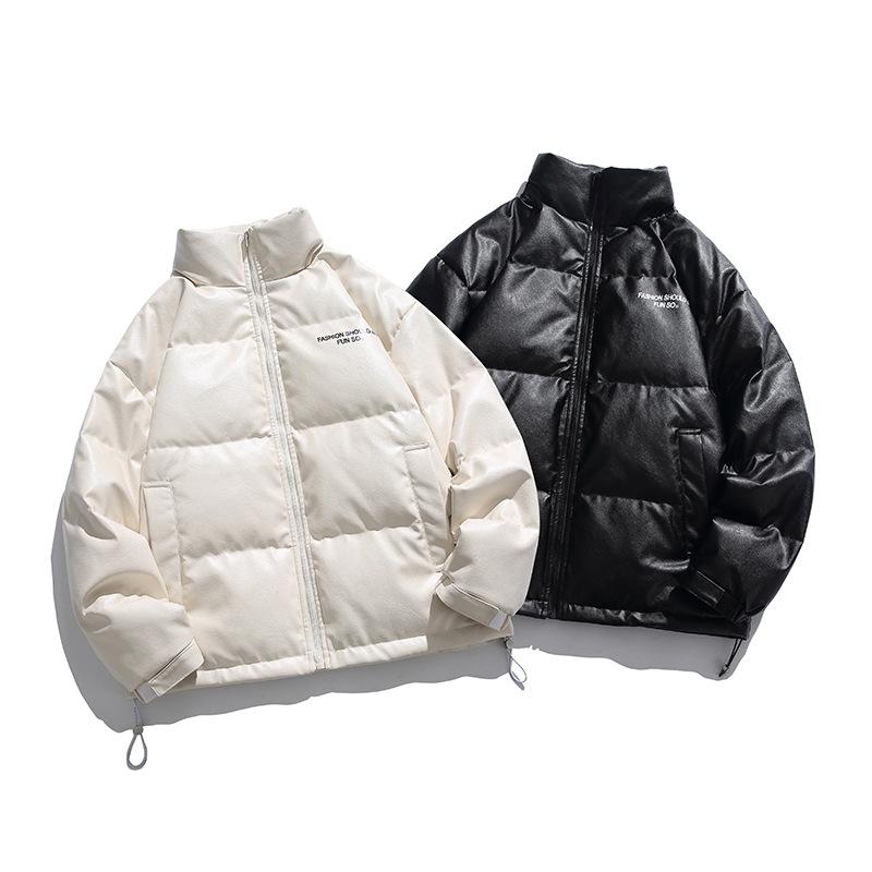 Men's down jacket simple trendy brand couple white duck down jacket autumn and winter new loose versatile stand-up collar down jacket men