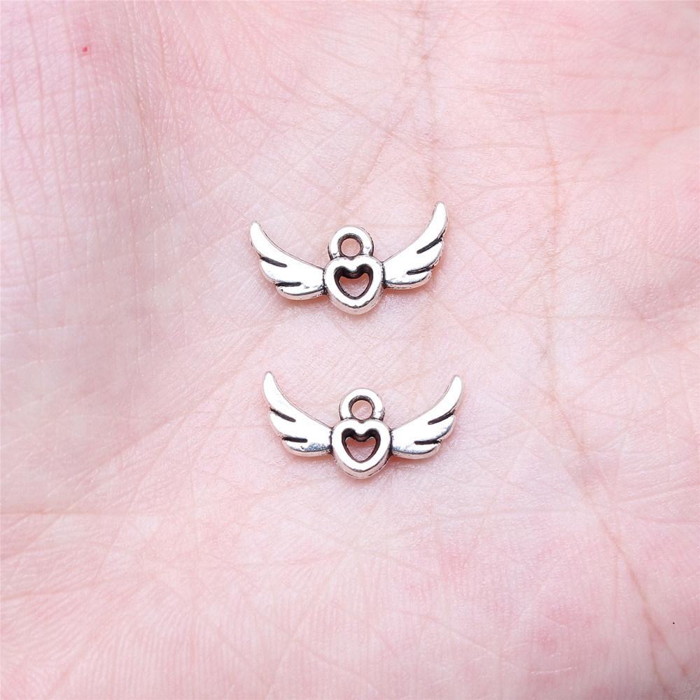 Small Angel Wings Fairy Detail Charm Antique Bronze Zinc Alloy Jewelry Making Supplies Jewelry Making Accessory Charms