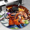 1pc Dragon Ball Z Goku & Vegeta Super Saiyan Round Carpet - Anime Cartoon Design Chair Mat, Non-Slip Rug for Office, Home Decor, Living Room