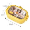 Grazioso Contenitore Pranzo in Acciaio Inossidabile con Anatra 2 Scomparti Design Ermetico Perfetto per i Pasti dei Bambini Ovunque