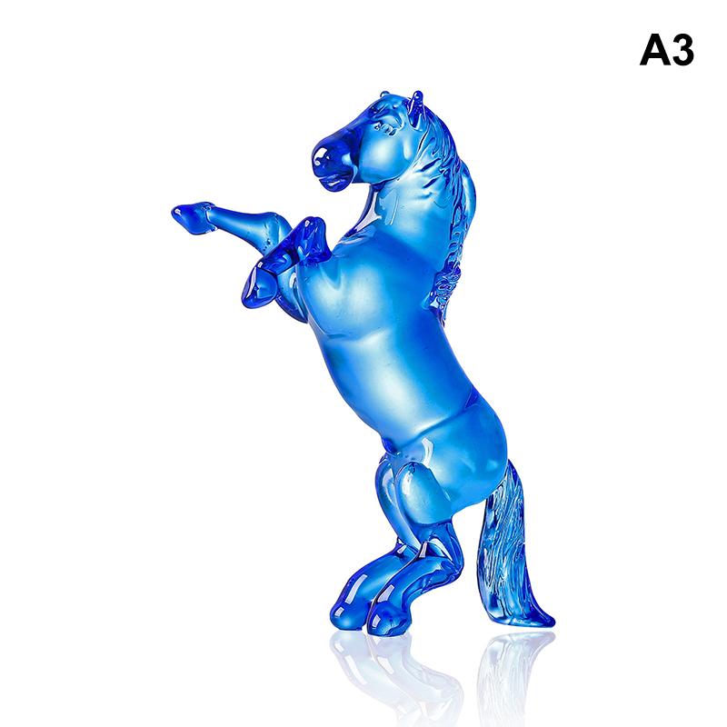 2026 Zodiac Horse Statue Feng Shui Collection Crystal Light Luxury Horse Sun Catcher Ornament Home Desktop Decoration