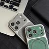 Matte Suede Leather Magnetic For Magsafe Case For iPhone 13 14 15 16 17 Pro Max Heat Dissipating Bumper Shockproof Soft Cover