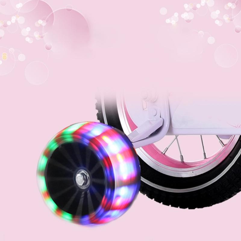 Bike Wheels Training Wheel Kids 12-20" Flashing Stabilisers Children Adult Accessories Light Stabiliser Led Stabilizer