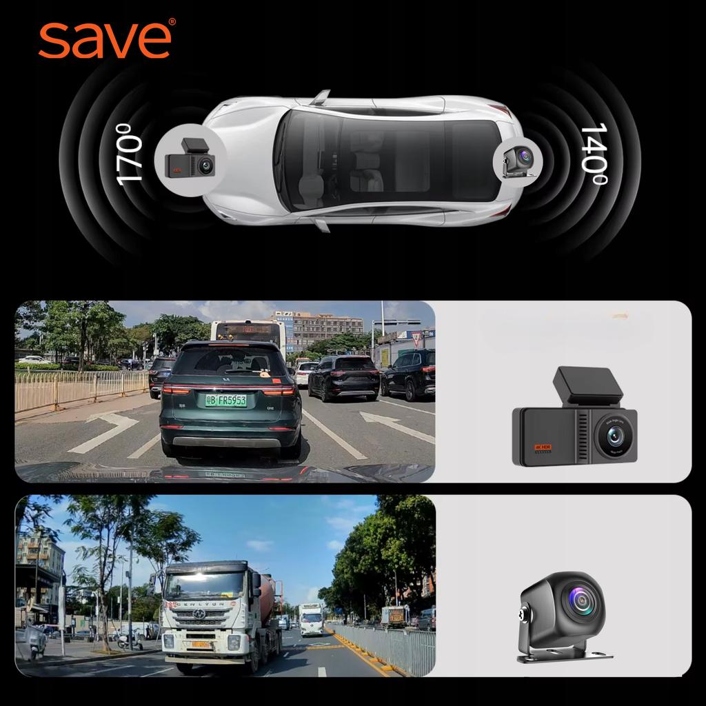 Car Camera Video Recorder Rear View Camera Video Recorder 4K 2K