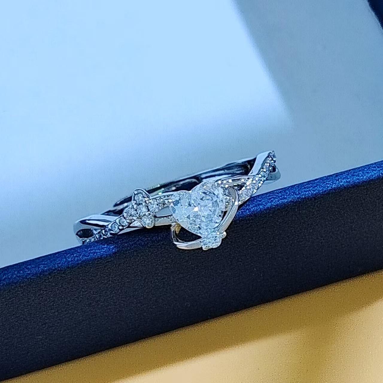 Розовое Любовное Циркониевое Кольцо Женское Легкое Роскошное Милое Кольцо Планета Красивая Девушка Аметист Женское Кольцо opening adjustable