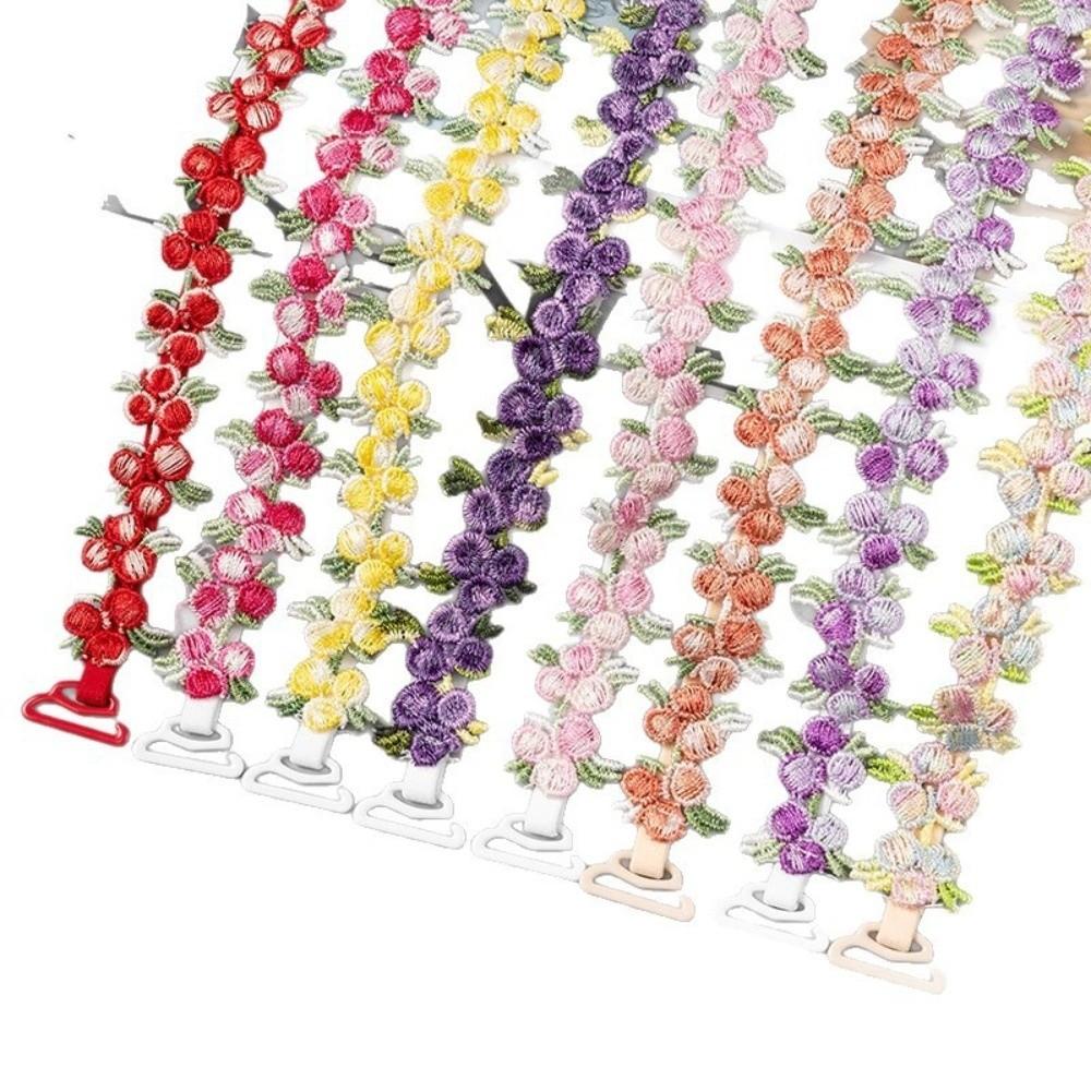 Elastic Floral Bra Straps Removable Lingerie Strap Belt Soft Shoulder Straps  Wedding Party Dress