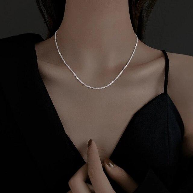 925 Sterling Silver Zircon Pendant Necklace Necklace Women Fashion Jewelry