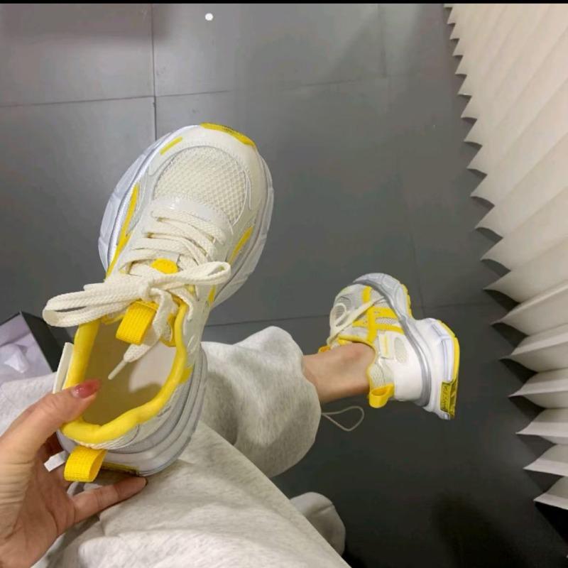 Summer new fashion mesh breathable platform dad shoes women's versatile casual sports shoes