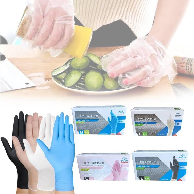 Gants Jetables Noirs en Nitrile de Haute Qualité Qualité Alimentaire Pour les Tâches de Nettoyage en Cuisine et au Barbecue