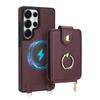Lommebokdeksel for Samsung Galaxy S25 Edge S24 S23 S22 Ultra Kryssbody Glidelåslommebok Avtakbar Flip RFID-kortholder Magnetisk Deksel