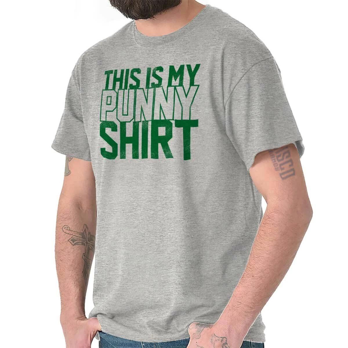 Funny Sarcastic This Is My Punny Shirt Joke Womens or Mens Crewneck T Shirt Tee S
