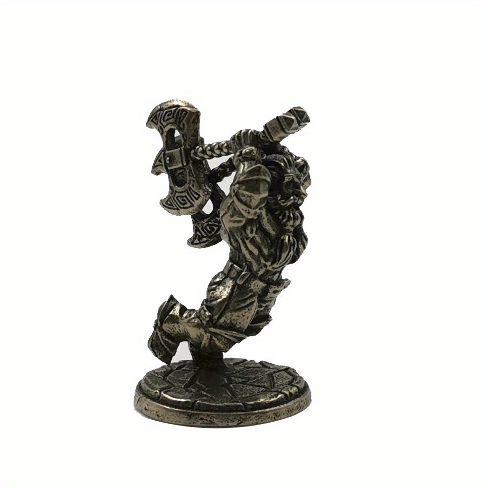 

1PC Dwarf Legion Meteor Hammer Soldiers Models Toy Figurines Miniatures Metal Copper Mens Gifts Desktop Decorations