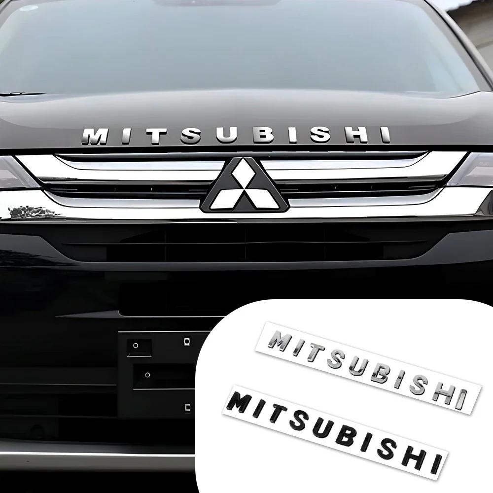 Adesivo Stilistico con Logo Lettere per Cofano Anteriore Auto in ABS 3D per Mitsubishi Ralliart Lancer EX Outlander 3 Pajero 4 Galant ASX L200