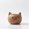 A Decorative Brown Cat-shaped Flowerpot, Perfect for Succulents.