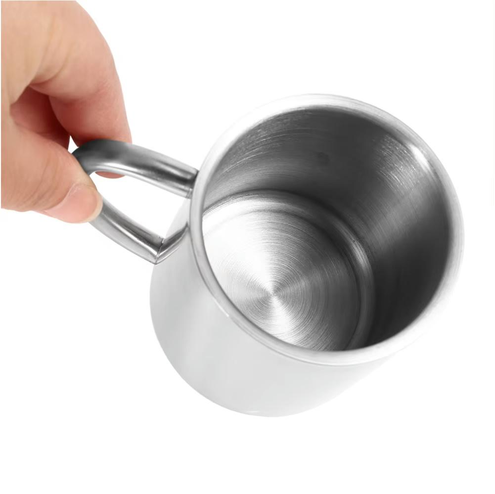 220ML Stailess Steel Mug Coffee Cup Camping Mug Metal Coffee Tea Cup Mug Portable Milk Tea Cup Tumbler Water Mug Drinking Cup