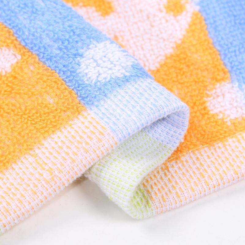 1 Stück 25x25cm Quadratisches Handtuch Baumwolle Cartoon Fisch Herz Jacquard Badezimmer Kinder Kinder Gesichtstuch