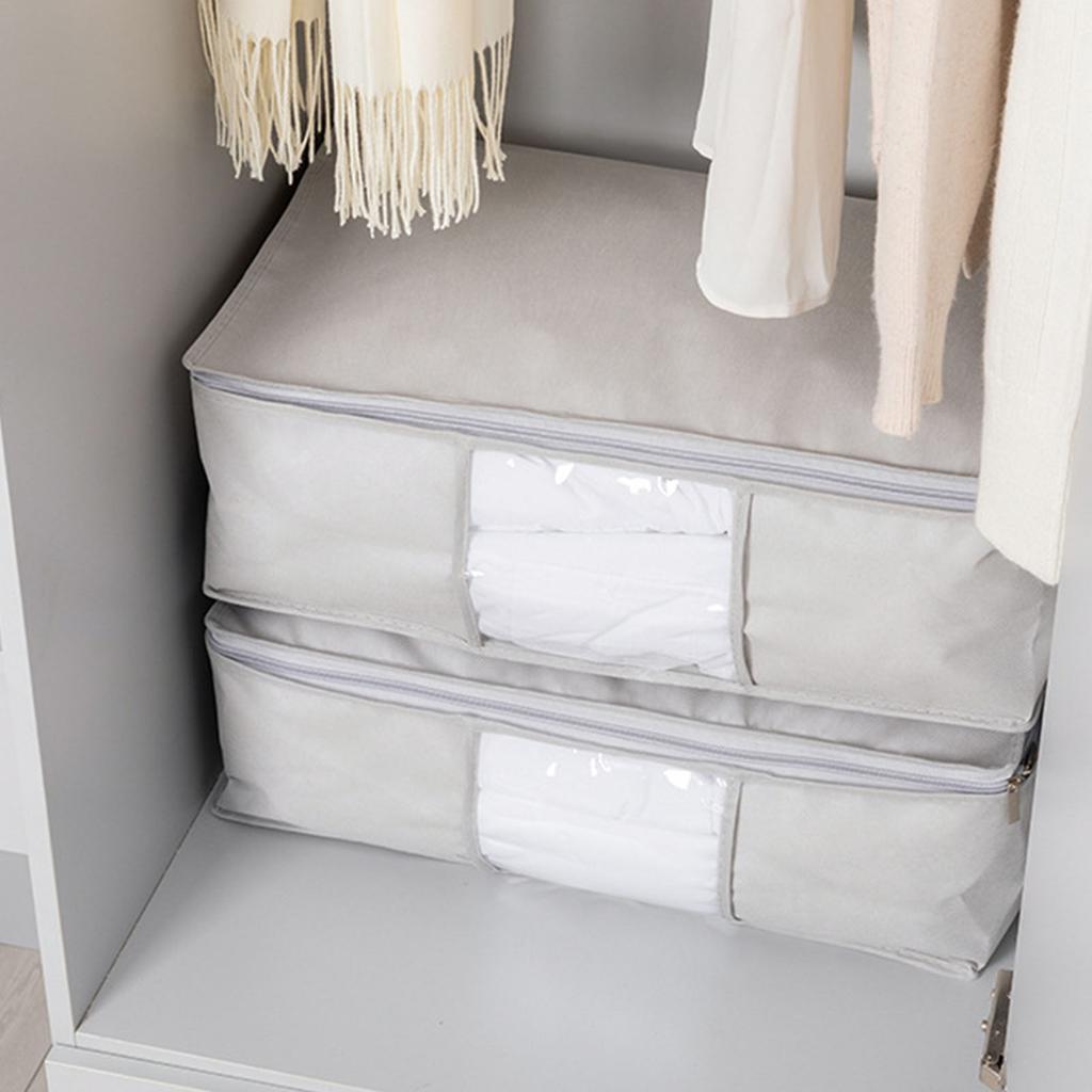 Aufbewahrungstasche für Quilts, große Kapazität, wiederverwendbar, langlebig, aus Vliesstoff, Aufbewahrungstaschen für Kleidung für Studenten, Reisen, Wohnheim