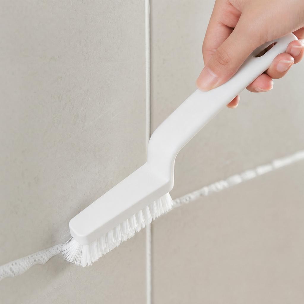 Long Handle Hard Grout Brush for Bathroom Cleaning - Wall, Floor and