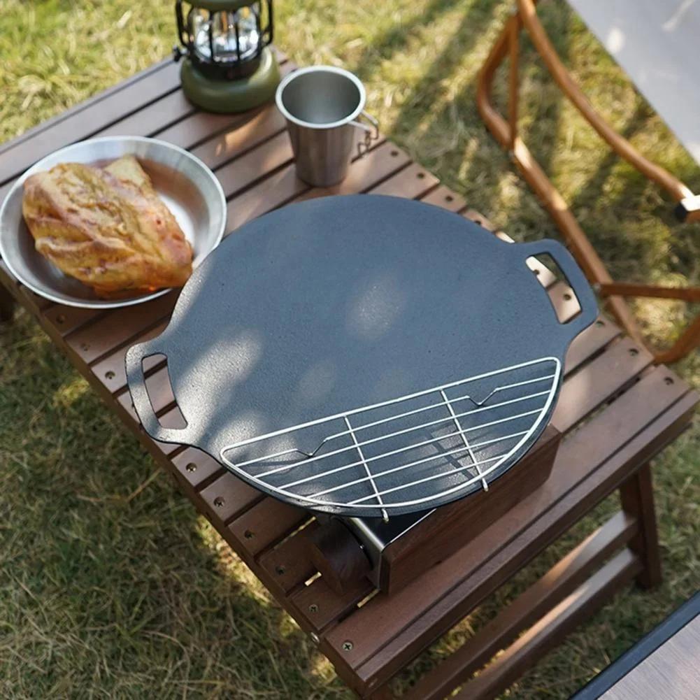 Barbecue Grid Camping Cooking Baking Net Stainless Steel Cooling Rack Wire Grid Cake Rack Fire Cooking Grill Indoor Outdoor