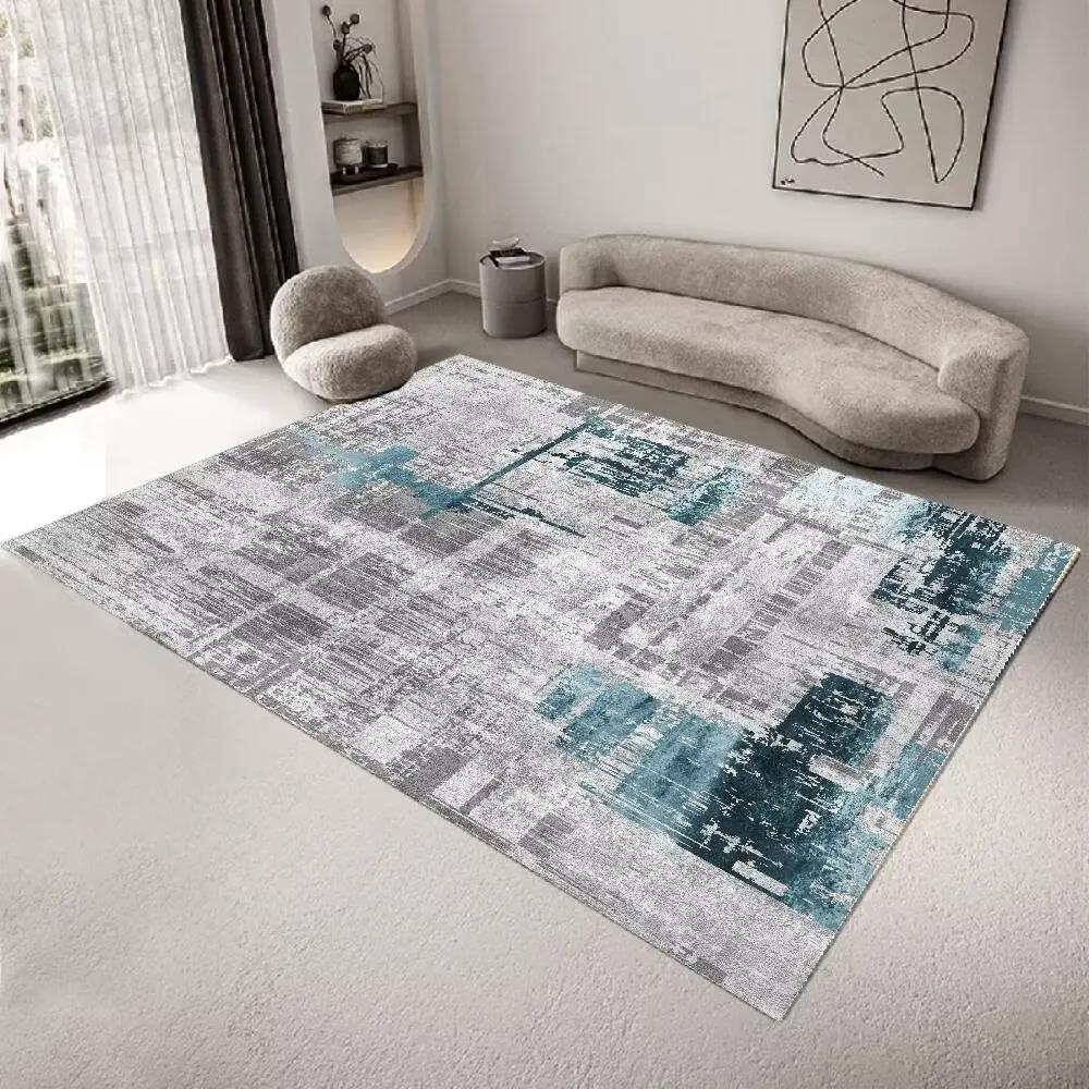 Covor Abstract cu Pete de Cerneală Stil Nordic pentru Sufragerie Covor de Suprafață Mare Decorațiune pentru Casă Covor pentru Dormitor Covoraș Antiderapant pentru Balcon Mese de Cafea