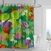 Tropical Shower Curtain - Vibrant Botanical Print with Cactus & Flowers, Waterproof Bath Decor for Spa or Boho Bathrooms
