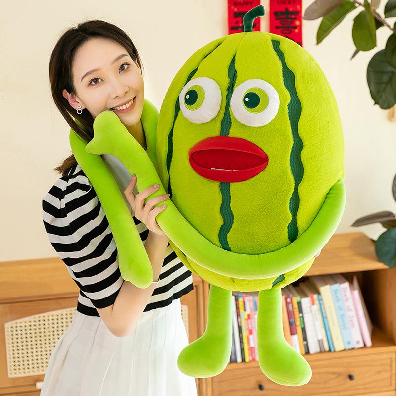 Funny Fruit Doll Plush Pillow Ugly and Cute Watermelon Doll Plush Toy Home Decoration Couple Gift
