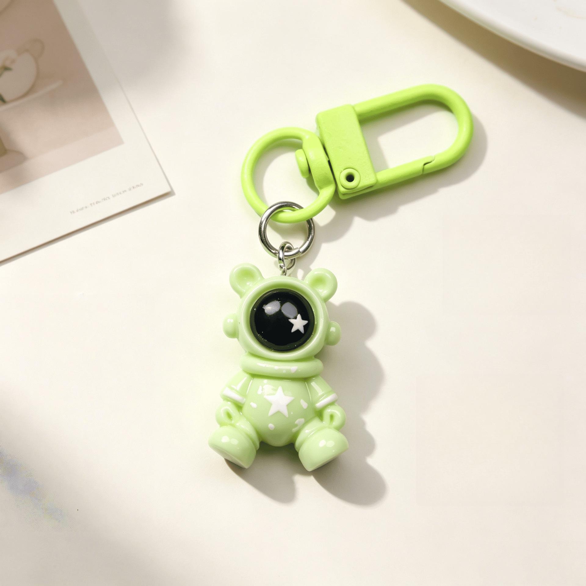 Cartoon Bear Astronaut Keychain Pendant - Cute Charm for Bags, Perfect Best Friend Gift