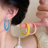 Bunte Ohrringe Kreis Damen Sommer Einfach Urlaubsstil Ohrringe Meeresufer Dopamin Runde Ohrringe