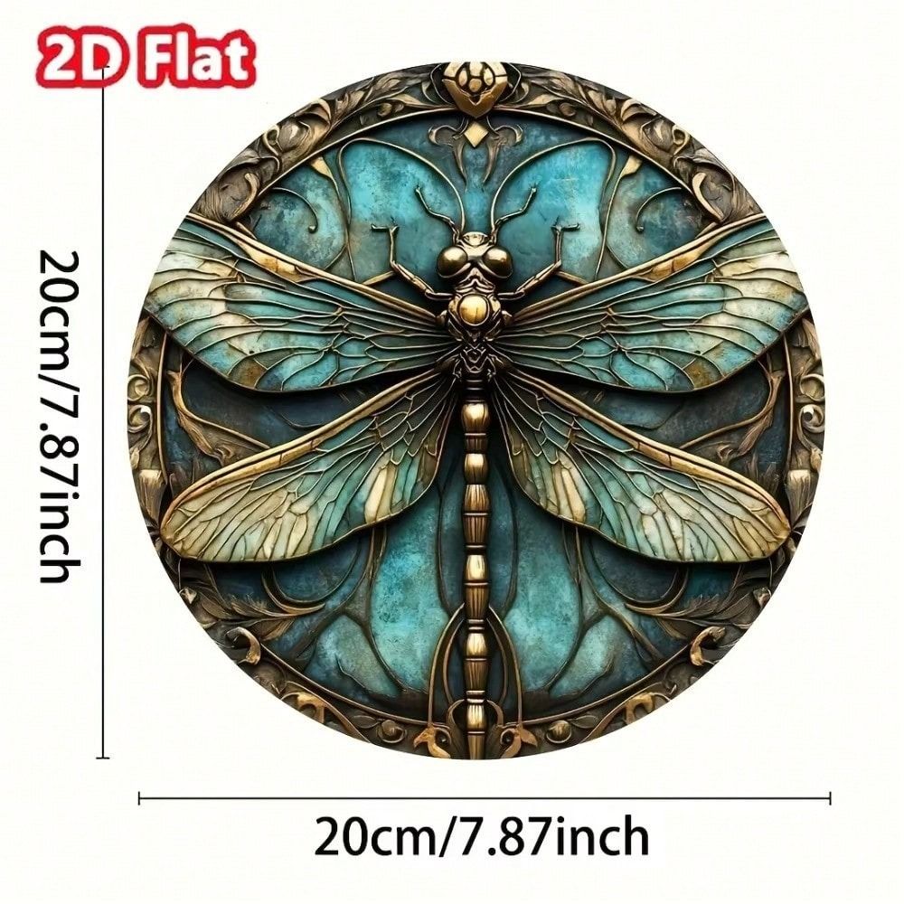 Металлическая жестяная банка Живопись в народном стиле 20x20 см Настенный декор