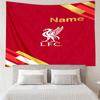 Custom Name Liverpool Football Club Print Tapestry, Backdrop, Easy Setup, Ideal for Bedroom, Office & Living Room, with Aesthetic Wall Hanging Decor.