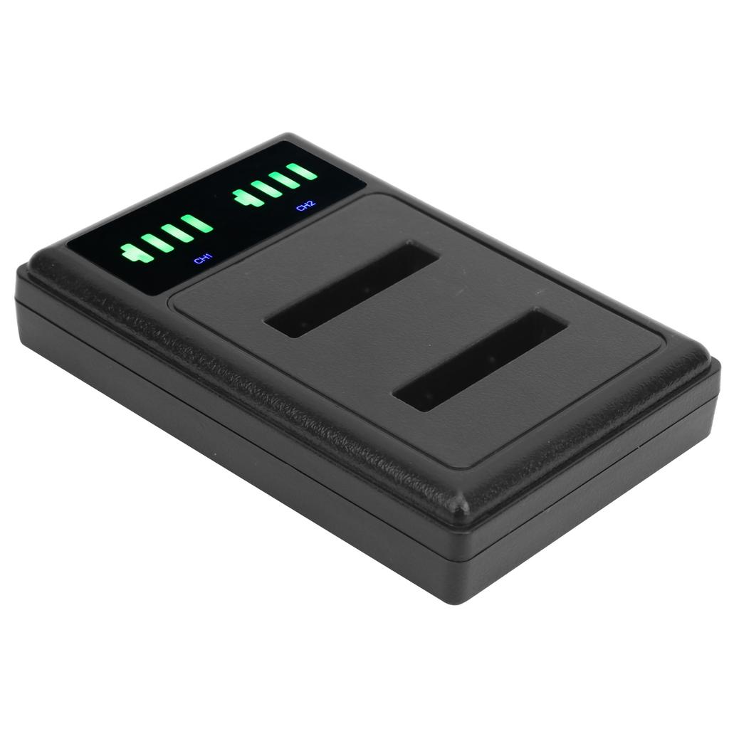 Double Fast Charge Hub Charging Base Micro TypeC LCD Display for ENEL19 Camera Battery