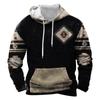 Fashion Print Loose Men's And Women's Long Sleeve Hooded Sweater