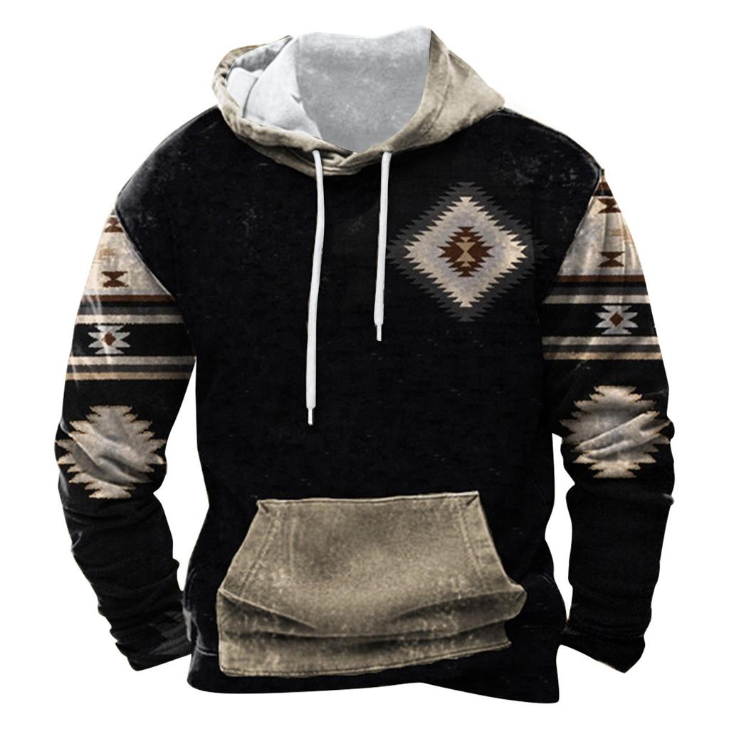 Fashion Print Loose Men's And Women's Long Sleeve Hooded Sweater