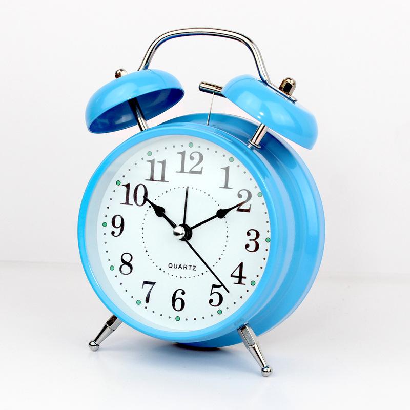 Simple 4-inch Ringing Alarm Clock for Students To Use for Home Bedside Silent Sweep Second Ringing Clock Clock Function Modern and Simple