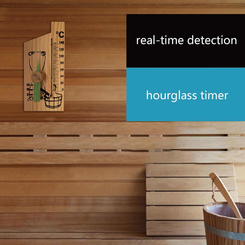 High Accuracy Wooden Thermometer Wall Hanging Thermometer Temperature Meter