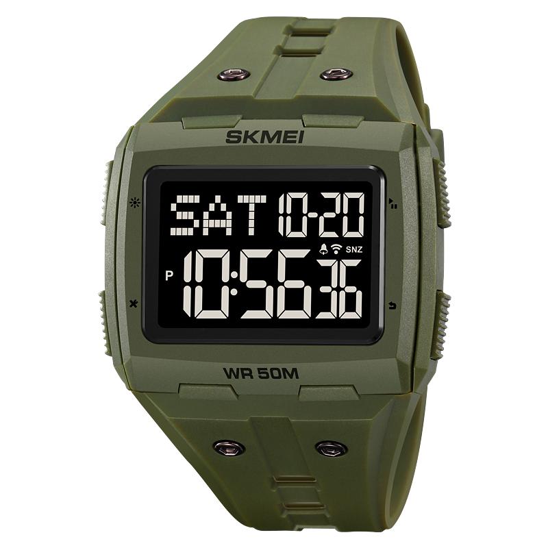 SKMEI Multifunctional Countdown Sport Watches Mens Fashion 50M Waterproof Back Light Stopwatch Digital Wristwatch Alarm Clock