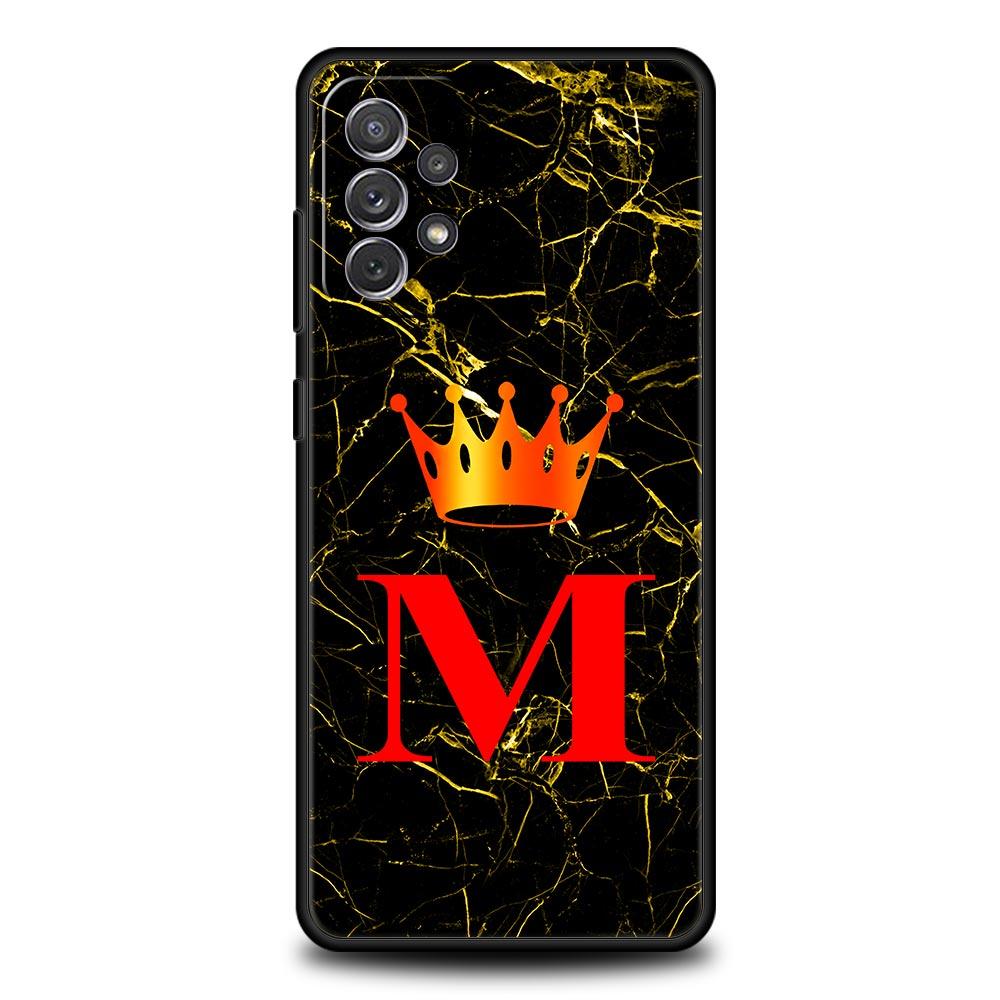Marble Letter Phone Case For Samsung Galaxy A17 A07 A55 A35 A25 A15 A05 A33 5G A31 A23 A21s A13 A41 A73 A53 A51 A71 A03 S10Cover