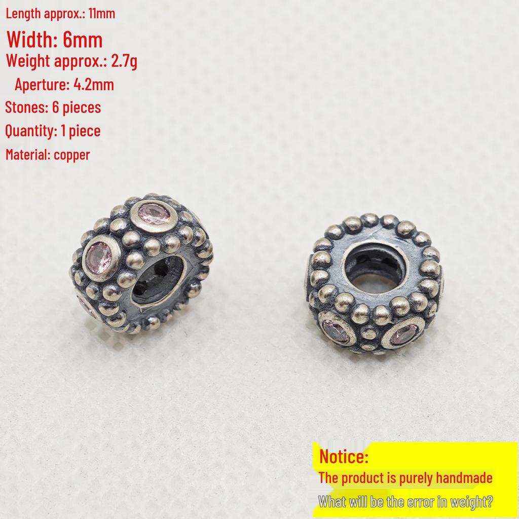 Silver Plated White Copper Water Drop & Star Beads with Round Clasp for DIY Accessories