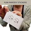 3-Pack Funny Fake Power Outlet Stickers – Perfect for Office Pranks and Jokes | Plug Decals for Office Gags