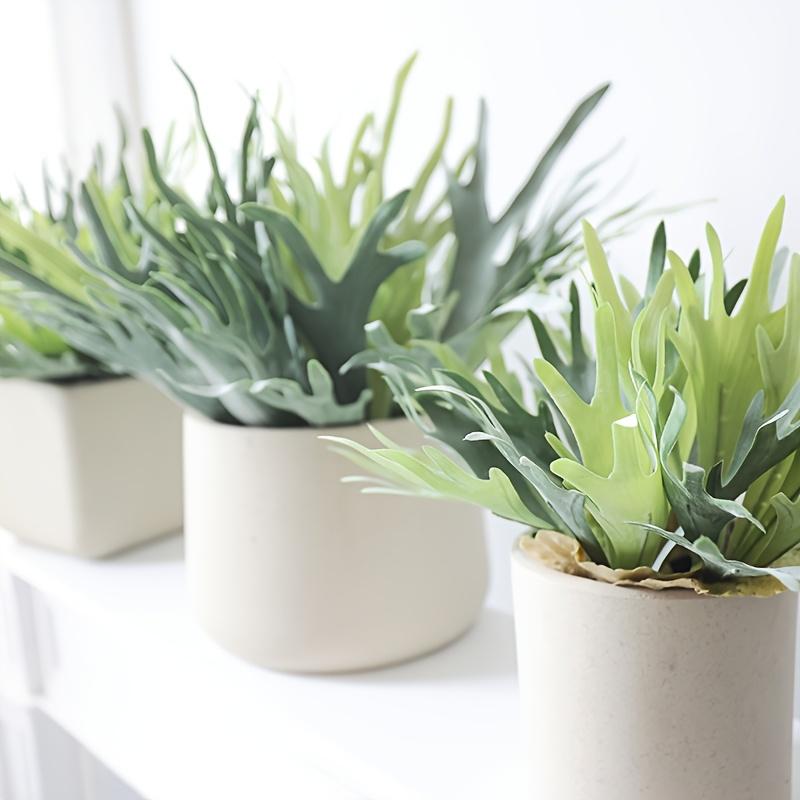Artificial Staghorn Fern Hanging Plants Fake Boston Fern Hanging Plant Faux Fern Plant for Indoor Outdoor Home Wall Room Gar